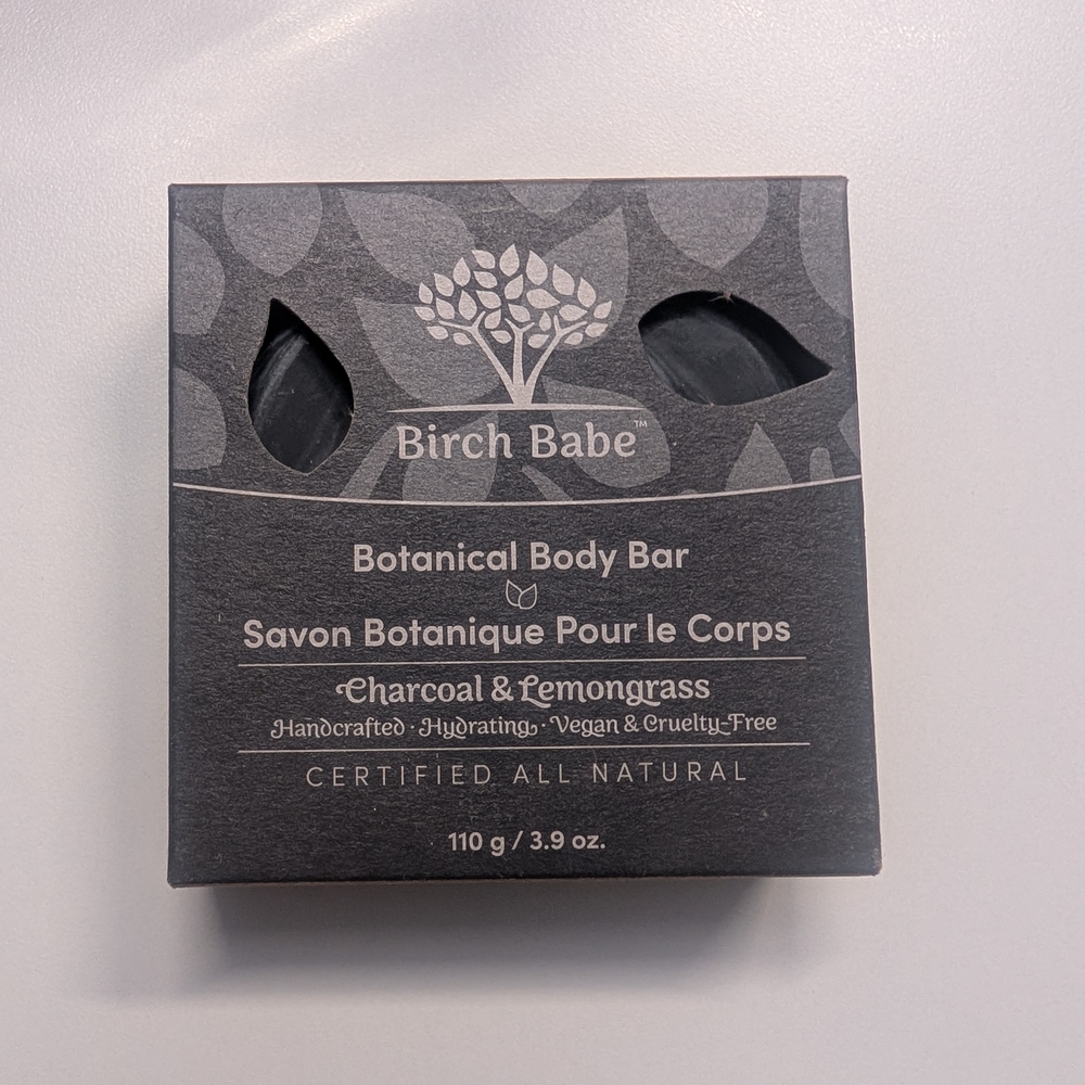 Charcoal & Lemongrass Botanical Body Bar - Black